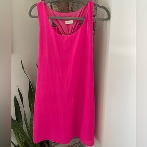 Adrienne Hot Pink Shift Dress with Bow Detail